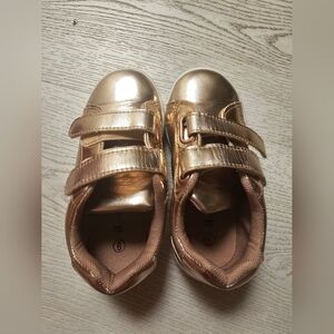 Gold Kids Shoes with Velcro Straps